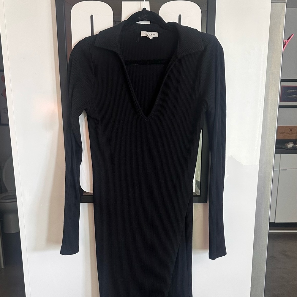 Topshop Black Long Sleeve Dress